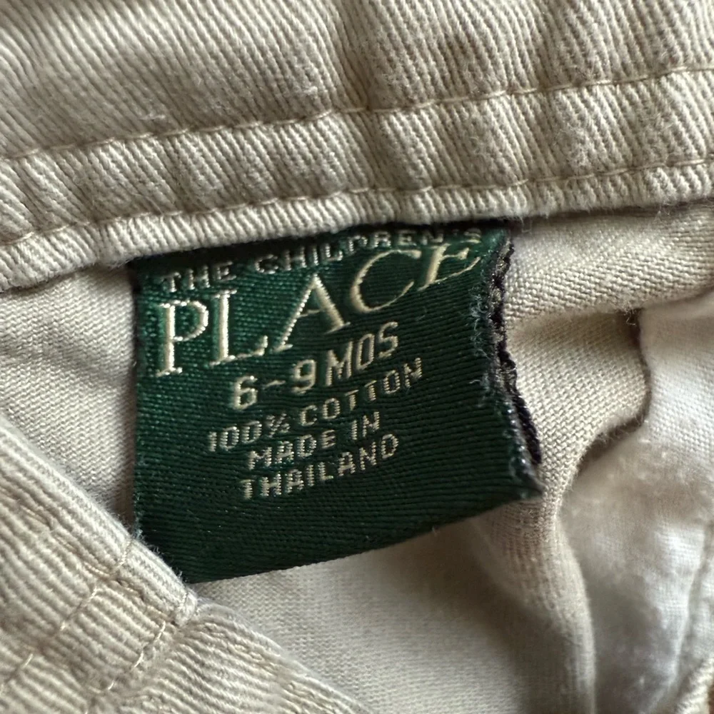 The Children’s Place Khaki with Plaid cuffs Boys Cotton